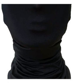 Voici France Unisex Full face and Head Wrap Smuff Bandana Headwrap Black Color