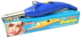 Karnavati Dolphin 2 in 1 Electronic Plastic Gas Lighters Smart With LED Torch (Blue)