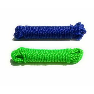 NYLON Rope or Multicolor Cloth Hanging Rope For Both Indoor And Outdoor Purpose Thin (2 pieces) 20 meters