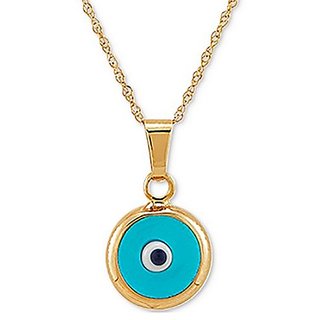                       CEYLONMINE Multicolour Evil Eye Protection Oval Mini Pendant for Men and Women                                              