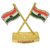 Indian National Flag with Satyamev Jayate Symbol Gold Plated  Brass for Car Dashboard  Official Purpose