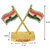 Indian National Flag with Satyamev Jayate Symbol Gold Plated  Brass for Car Dashboard  Official Purpose