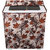 E-Retailer Classic Brown Flower Design Semi Automatic Washing Machine Cover  (Suitable for 6kg to 8 KG)
