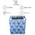 E-Retailer Classic Blue Flower Design Semi Automatic Washing Machine Cover  (Suitable for 6 Kg to 8 KG)