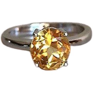                       CEYLONMINE yellow sapphire ring Natural pukhraj                                              
