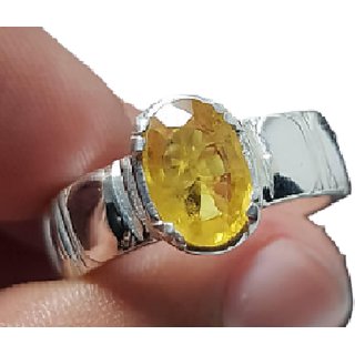 Pukhraj silver store ring price