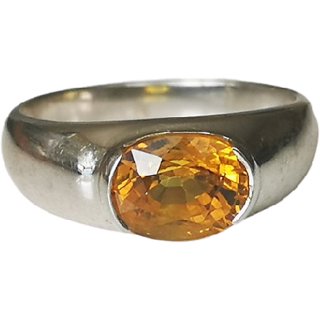                       CEYLONMINE Yellow sapphire Ring natural pukhraj                                              