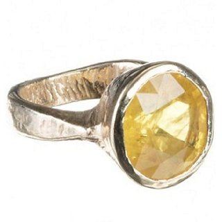                       CEYLONMINE Astrological pukhraj ring original Certified stone yellow sapphire ring                                              