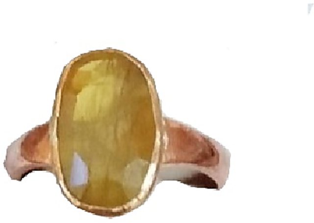 Bangkok Yellow Sapphire Pukhraj stone ring at Rs 2200 in Jaipur | ID:  26337320197