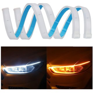                       Auto Fetch 12V Car LED Strip Light Daytime Running Turn Signal Light Lamp DRL 60cm (Set of 2) Chevrolet Sail UVA                                              