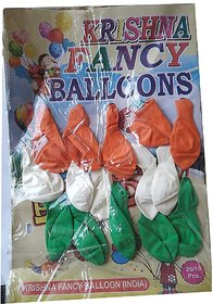 Premium Quality Balloons for Republic Day Decoration Tricolor Independence Day Special Orange and Green and White Tri Co
