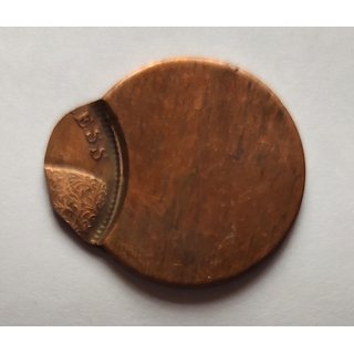                       one quater anna planecet copper victoria coin                                              