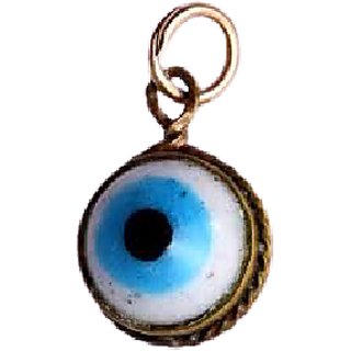                       CEYLONMINE Multicolour Evil Eye Protection Oval Mini Pendant for Men and Women                                              