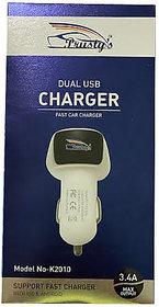 3.4 AMP High Speed Dual Port Car Charger With Android Cable
