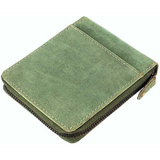                       Men Green 3139 Pure Leather RFID Wallet 6 Card Slot 2 Note Compartment                                              