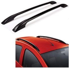 Auto Fetch Car Stylish Drill Free Roof Rails (Black) for Datsun Go Plus