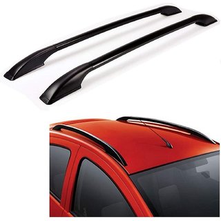 Auto Fetch Car Stylish Drill Free Roof Rails (Black) for Renault Pulse