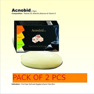                       Acnobid Natural Clear Skin Anti Acne Soap( Pack of 2 pcs.)75 gm each                                              