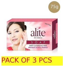 ALITE SKIN ESSENCE SOAP- FOR ACNE AND PIMPLES  ( Pack of 3 PCS. ) 75 gm each