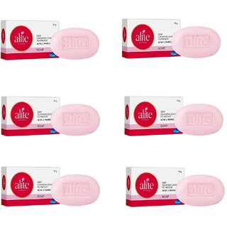                       ALITE SKIN ESSENCE SOAP- FOR ACNE AND PIMPLES  ( Pack of 6 PCS. ) 75 gm each                                              