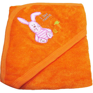 VBaby 3 in 1  Soft Hood 100 Terry cotton wrapper blanket bath towel (0-12 months)