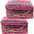 WOW PINK  DOUBLE LAYERED WITH NET AND HEAVY PLASTIC SAREE COVERS - 2 PCS
