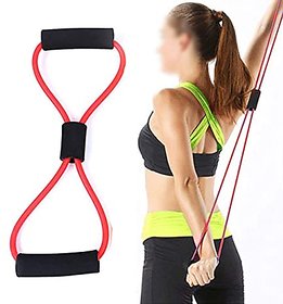 8-Shaped Elastic Pull Rope Yoga Resistance Band for Yoga Pilates PACK of 2