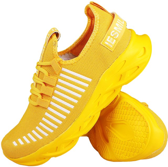 Buy Clymb Mens Zig Zag Yellow Running 