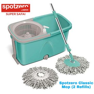 spotzero by milton classic spin mop spotzero bucket mop with wheels original bucket himop