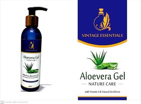 Klin Soft Vintage Essentials pure Aloe Vera Gel for Face, Skin and Hair.