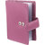 Men Pink Original Leather RFID Card Holder 20 Card Slot 0 Note Compartment