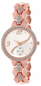 Axton Women Copper Color Round Dial Analog watch