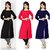 Pack of 3 Multicolor Plain Crepe Stitched Kurti by Aiza Collection