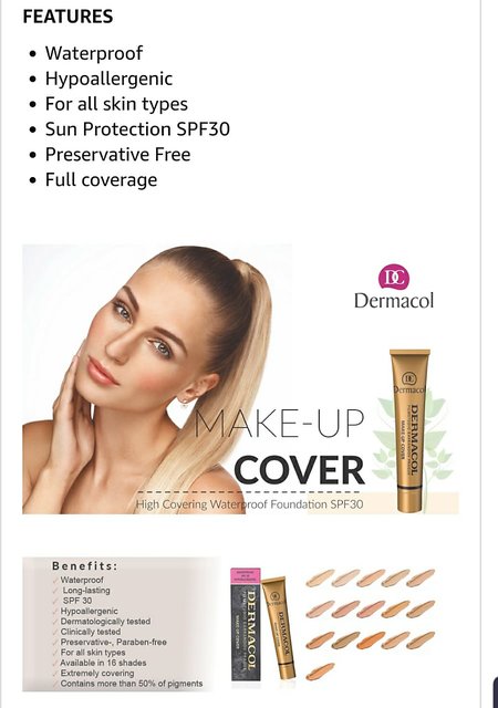 Buy Dermacol Makeup Cover Shade208 Foundation Cover All Scars or Tattoos  30 Gram Online at Best Prices in India  JioMart