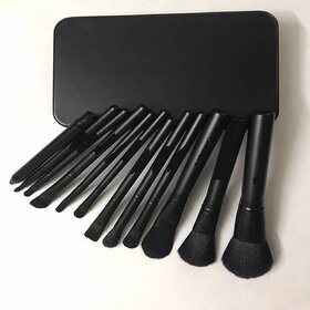Cosmetic Best Professional Make Up Brush Set With box , 12 Piece Collection (Black)