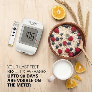 accu chek instant s glucometer with free test strips 10 count white