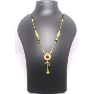 Soni Brass Golden Princess Traditional Gold Plated mangalsutra for women (18 inch length)