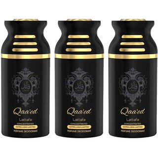 Buy Lattafa QAEED Perfumed Body Spray, 250ml Pack 0f 3 Online @ ₹1099 ...