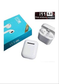 Wireless Earbuds i11 TWS Wireless Bluetooth Earphone with mic Bluetooth Headset with Mic  (White, In the Ear)