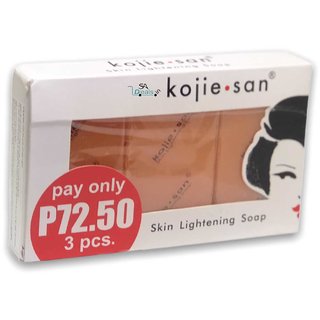 KOJIE SAN SKIN LIGHTENING SOAP 3X65gm (Pack of 3, 3x65g Each) KOJIE SAN SKIN LIGHTENING SOAP 3X65gm (Pack of 3, 3x65g Each)