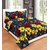HomeStore-YEP 144 TC 3D Printed Poly Cotton Double Bedsheet with 2 Pillow Covers (Multi, 90 x 90 Inch) Yellow Flowers