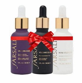 3 Pcs Combo of Farsali Face Serum - Farsali Elixir Gold, Unicorn Essence  Volcanic Elixir