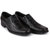 Fausto Men's Black Plus Size Genuine Leather Formal Summer Slip On Shoes (Size 10-13)