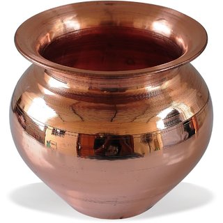                       Zoltamulata Copper Puja Lota with Spoon (Small)                                              