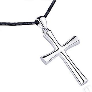 CEYLONMINE Jesus Cross pendent Silver Plated For Boy And Girl (1.20 inch (L) X 0.60 inch (W)) CEYLONMINE Jesus Cross pendent Silver Plated For Boy And Girl (1.20 inch (L) X 0.60 inch (W))