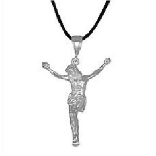 CEYLONMINE Jesus Cross pendent Silver Plated For Boy And Girl CEYLONMINE Jesus Cross pendent Silver Plated For Boy And Girl