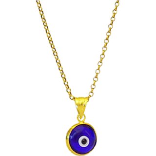                       Multicolour Evil Eye Tortoise gold plated Pendant for Protection for Men and Women                                              