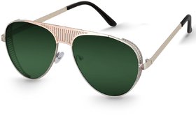 Kanny Devis Importad Green Gold Aviator Sunglasses