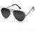 Kanny Devis Importad Silver Black Aviator Sunglasses