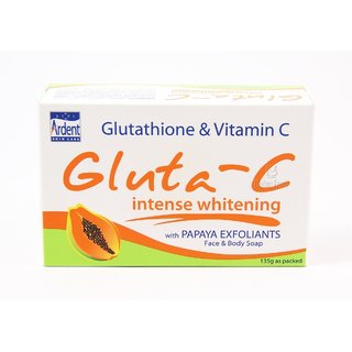 Gluta C Intensive Whitening With Papaya Exfoliants Face And Body Soap 135g (Pack Of 1)